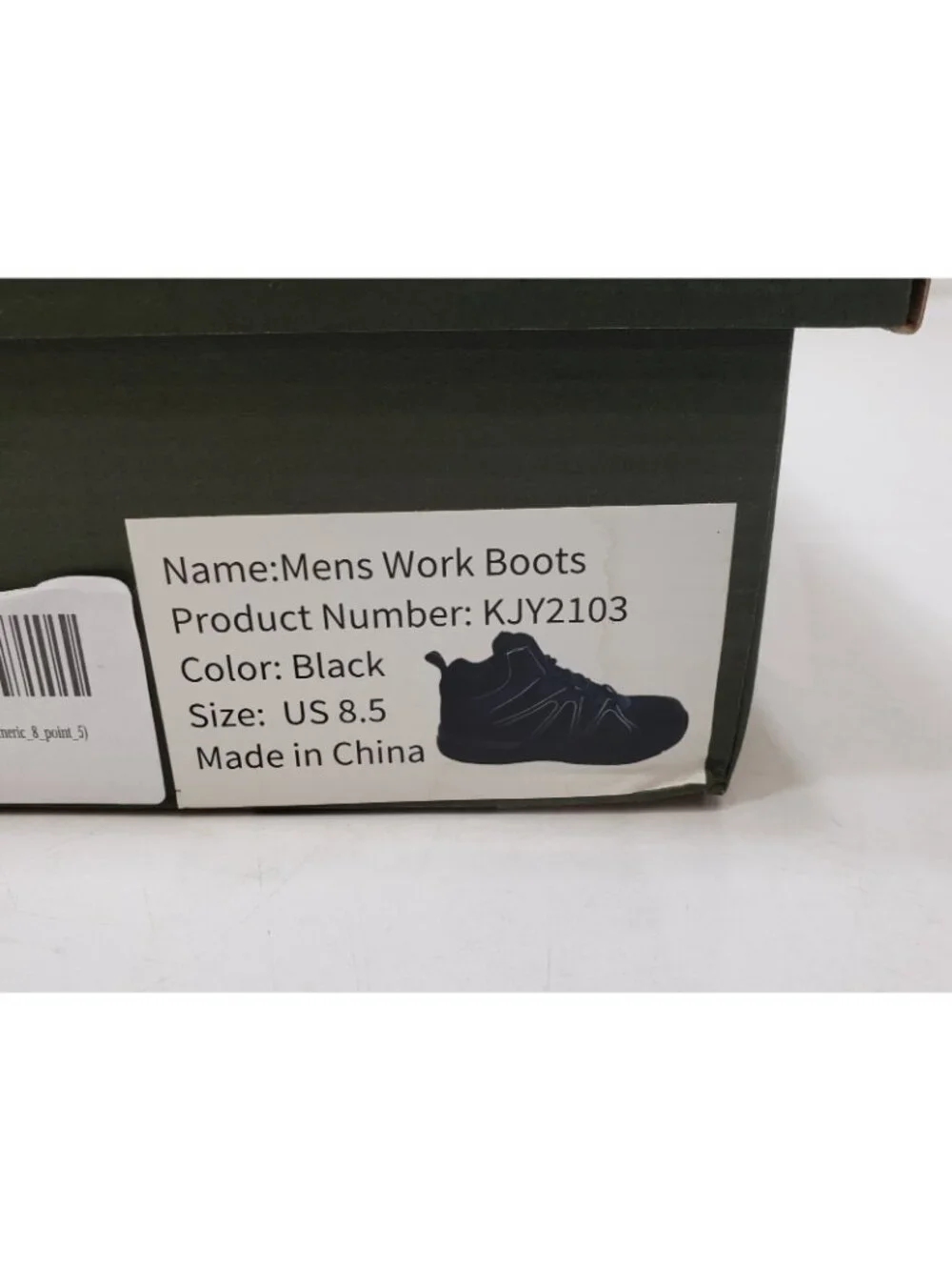 MOU-TEC KJY2103 Men’s 8.5 Black Steel Toe Safety Work Boots New In Box